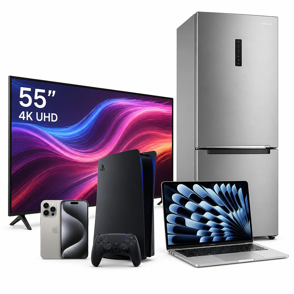 No credit check catalogue product bundle including TV, fridge, mobile phone, games console and laptop